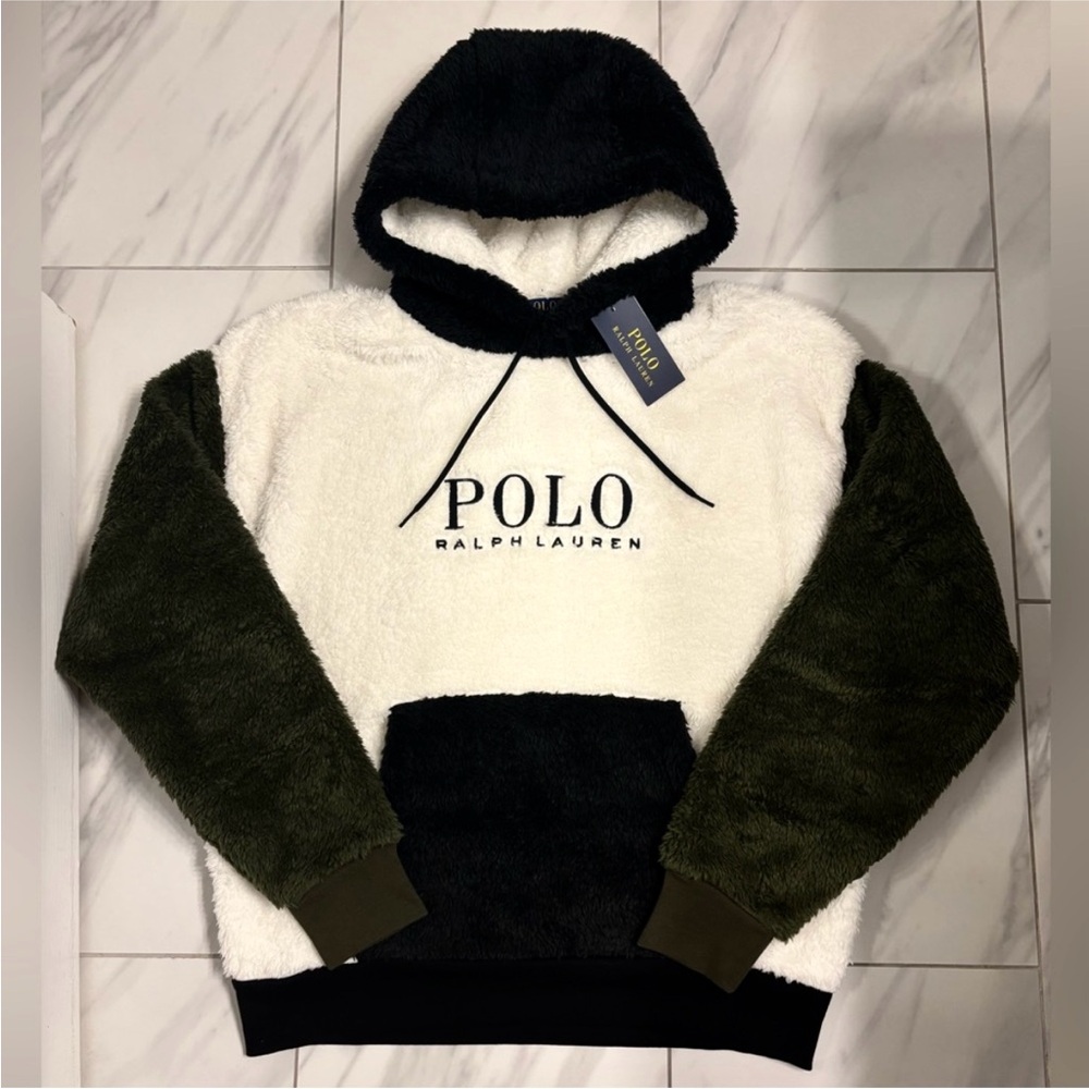 Men’s Polo Ralph Lauren Colorblock Sherpa Fleece Hoodie